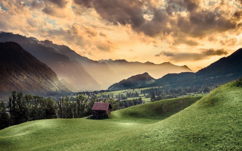 nature, landscape, sky, mountains