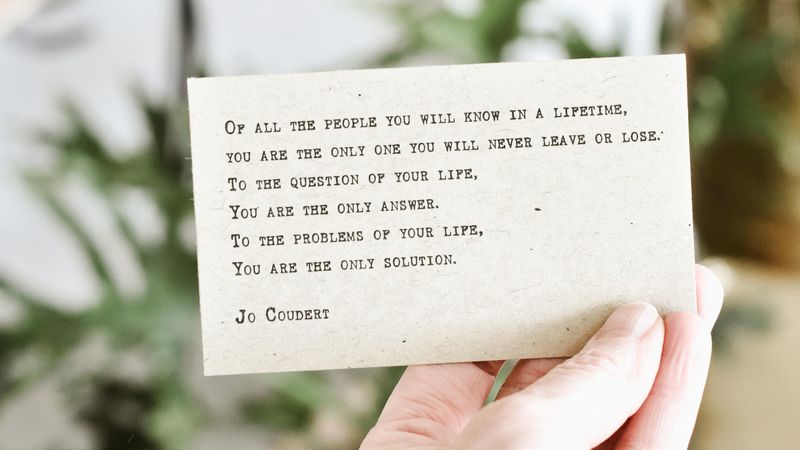 flyer, quote, text, hand, hold, 4k