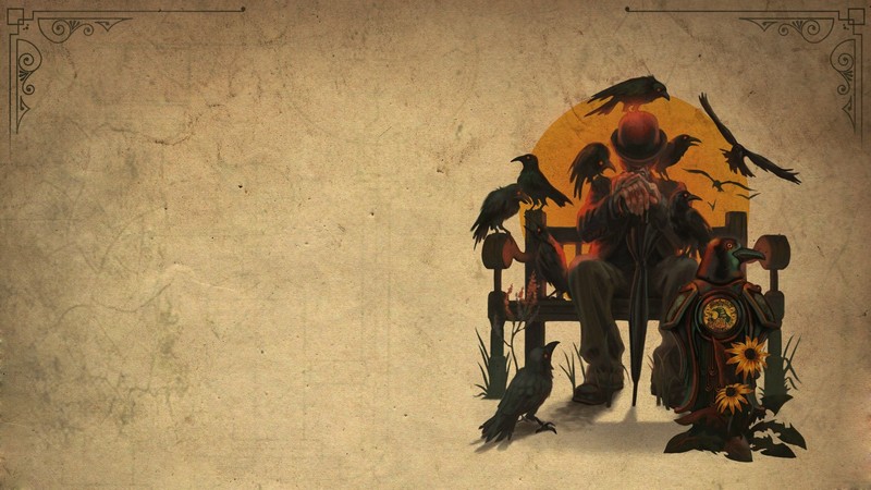 simple background, crow, BioShock Infinite