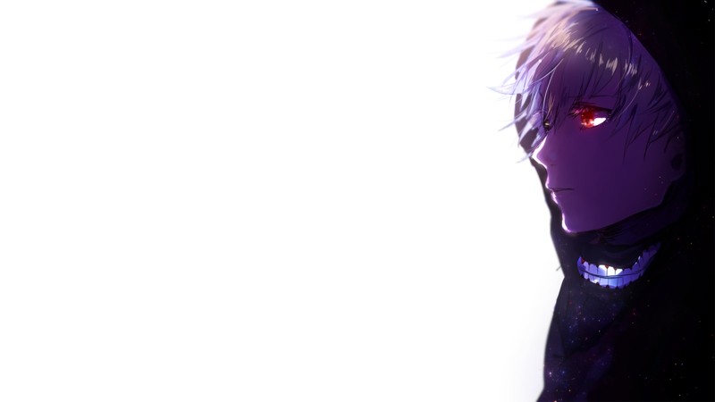 Tokyo Ghoul, Kaneki Ken, red eyes, white hair