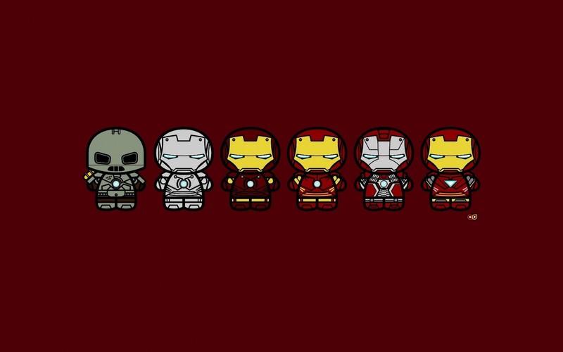 Iron Man, superhero, minimalism, red, Marvel Cinematic Universe, Marvel Comics