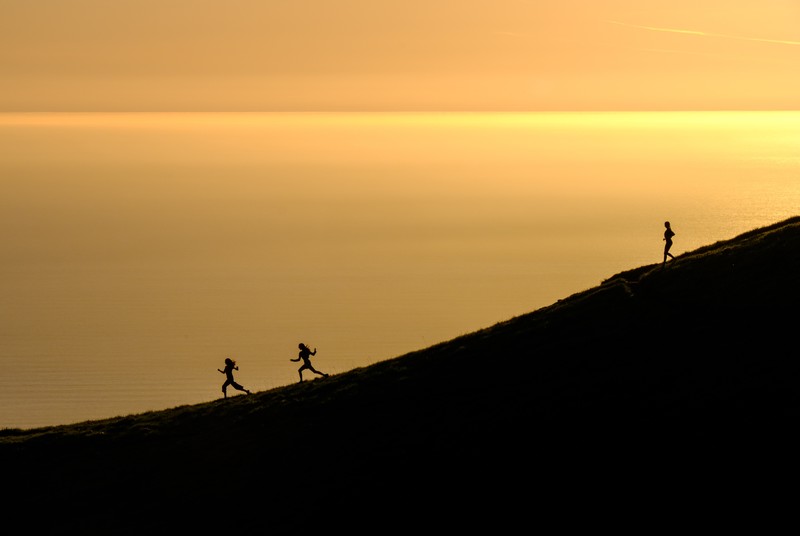 mountains, nature, Austin Yellow, silhouette