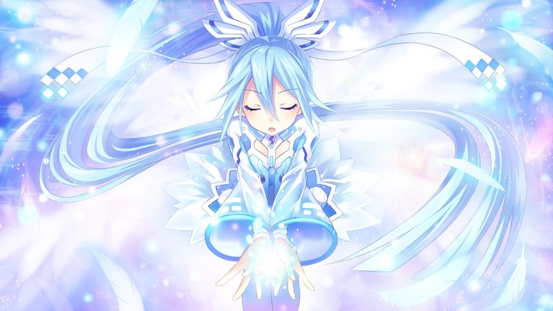 Hyperdimension Neptunia, Tsunako, light blue, Neptune (Hyperdimension Neptunia)