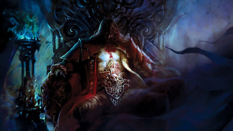 Castlevania, Castlevania: Lords of Shadow 2, video game art, dark fantasy, throne, video games