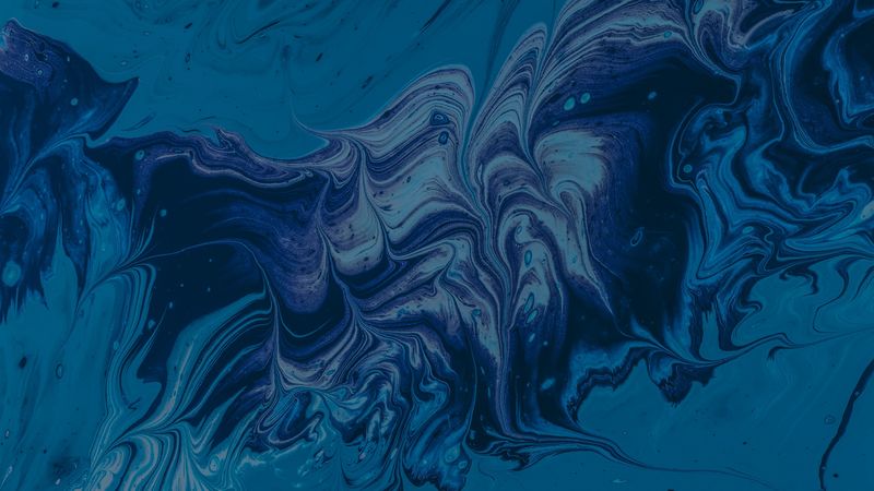 paint, liquid, stains, blue, 4k