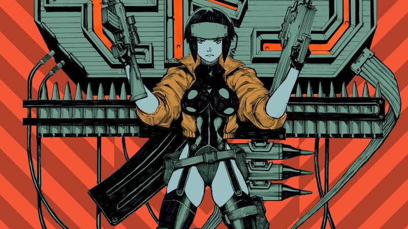 digital art, manga, Ghost in the Shell, Kusanagi Motoko