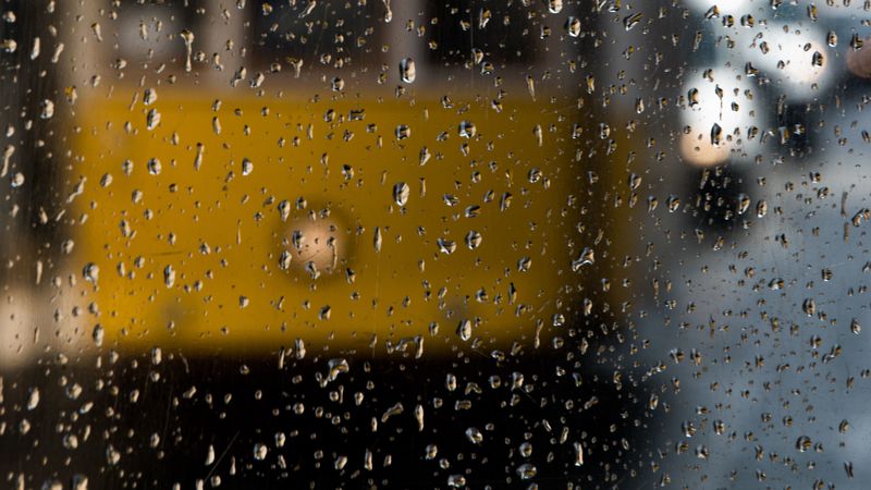glass, wet, drops, transparent, blur, rain, 4k