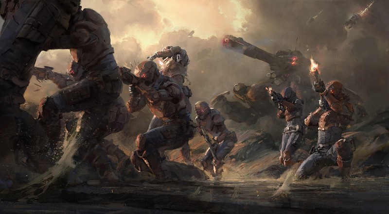 battle, artwork, ArtStation, science fiction