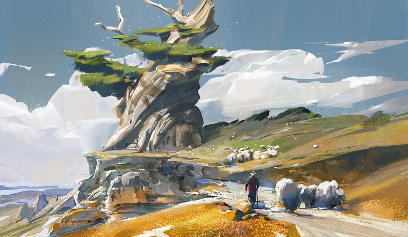 ArtStation, artwork, landscape, animals