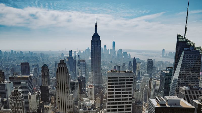 city, aerial view, architecture, metropolis, skyscrapers, 4k