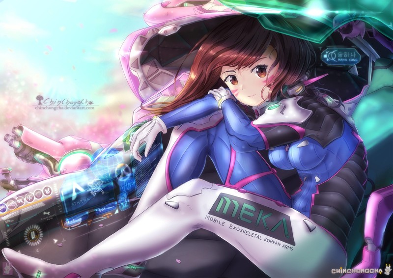 boobs, big boobs, open shirt, D.Va (Overwatch), Mercy (Overwatch)