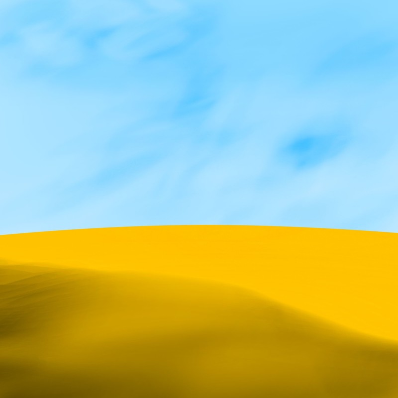 desert, yellow, sky, blue, dunes