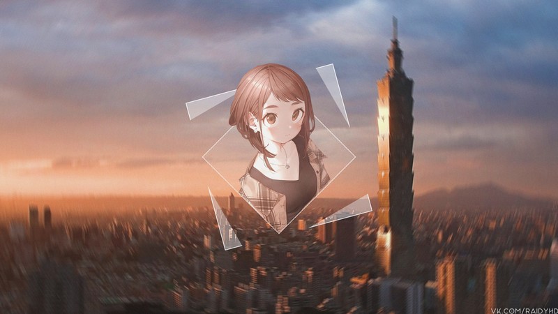 anime, anime girls, picture-in-picture, Uraraka Ochako, Boku no Hero Academia