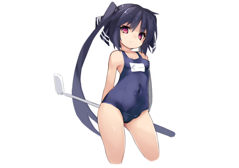 twintails, loli, long hair, blue hair, red eyes, school uniform, white