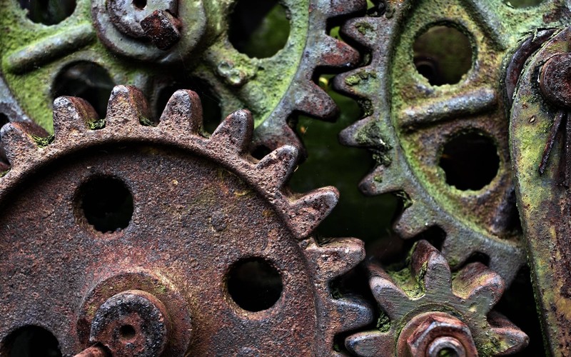 steampunk, dieselpunk, gears, rust
