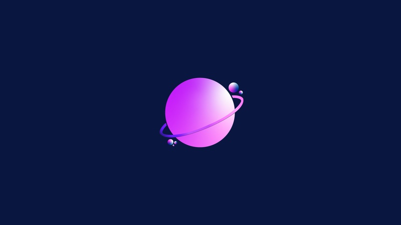 planet, minimalism, digital art