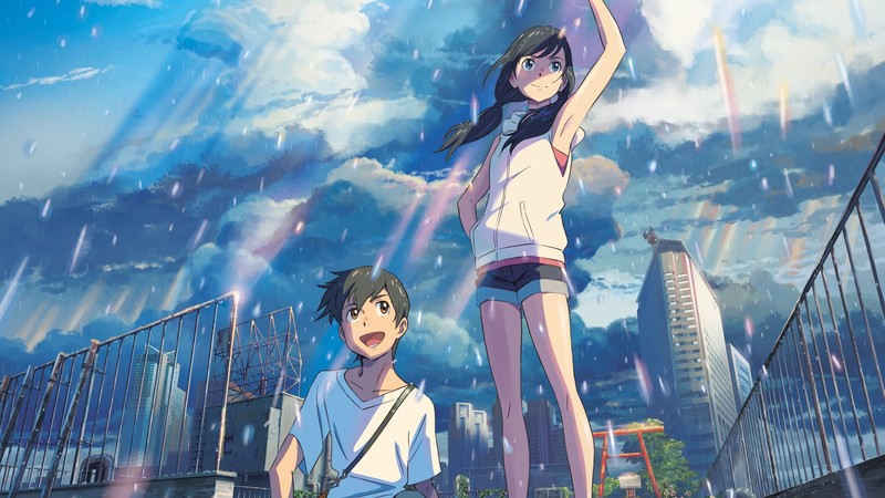 Weathering With You, Hodaka Morishima, Hina Amano, anime, anime boys, anime girls, Makoto Shinkai