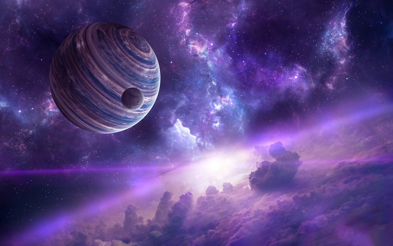 planet, space, 3D, Moon, stars