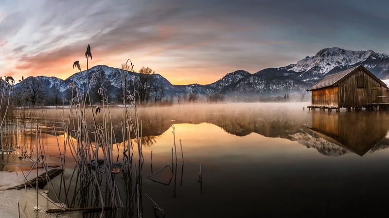 sky, nature, outdoors, lake