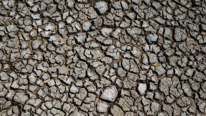 earth, dry, cranny, surface, drought, 4k