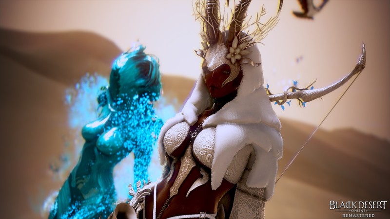 black desert online, Black Desert, screen shot, video game girls, video game art, video game characters, fantasy girl, paysage, landscape, rangers, ebony, desert, Video Game Creatures, magician, water, cyan