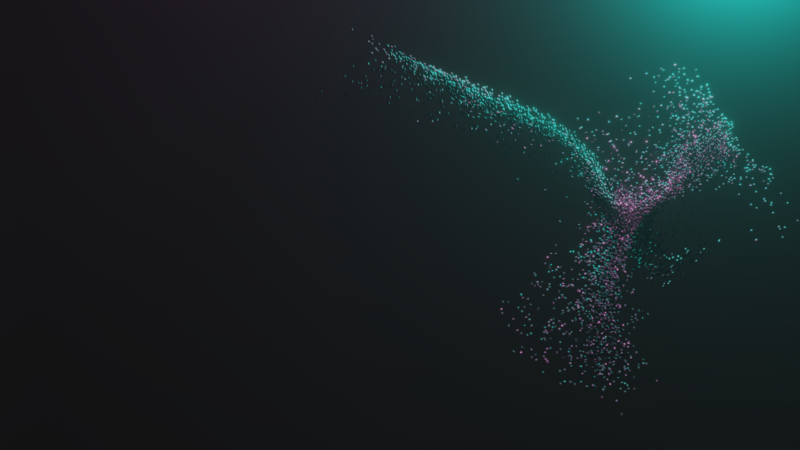 Blender, floating particles, digital art, 3D Abstract