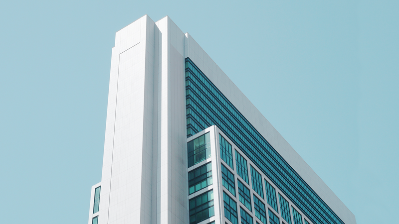 building, architecture, sky, cyan