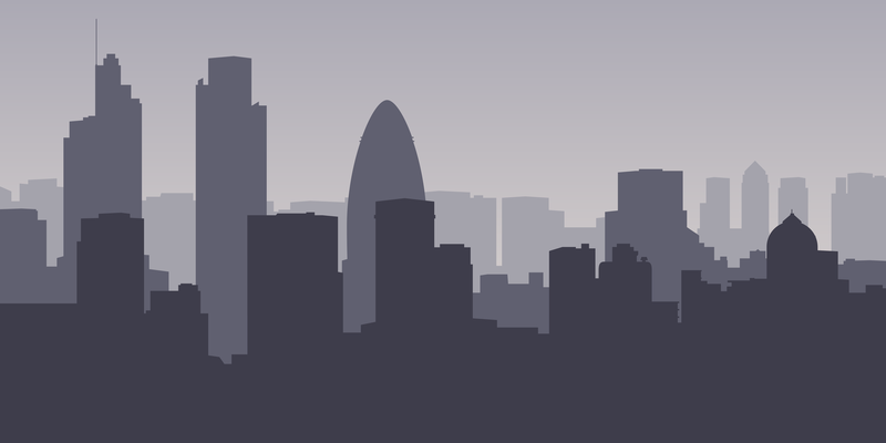 skyline, vector, vector art, illustration, simple, simple background, minimalism, London, artwork, digital art, building, urban