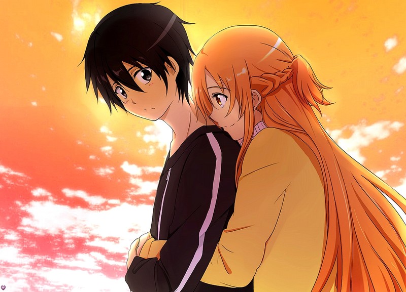 Sword Art Online, Kirito (Sword Art Online), Asuna (Sword Art Online), anime girls