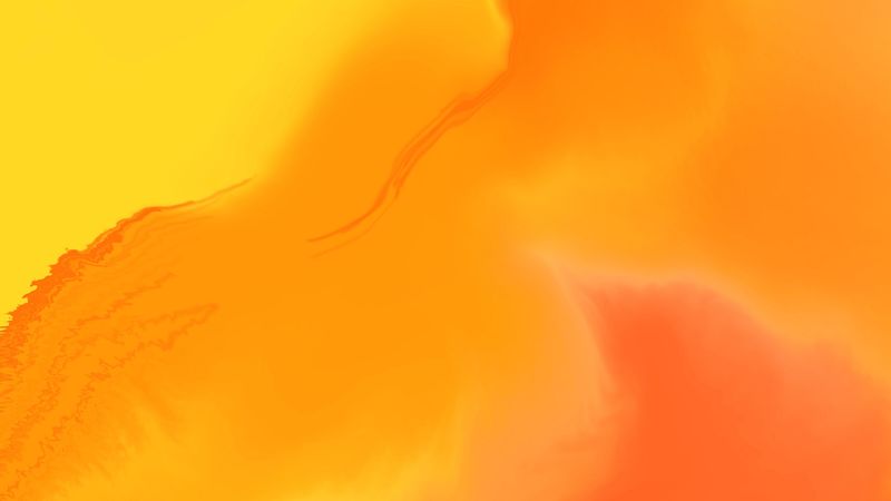 paint, yellow, orange, wavy, 4k