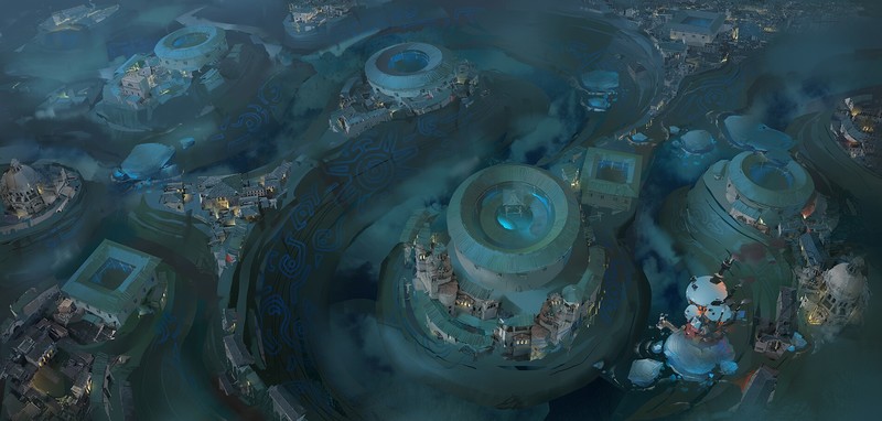 aerial view, fantasy art, artwork, ArtStation