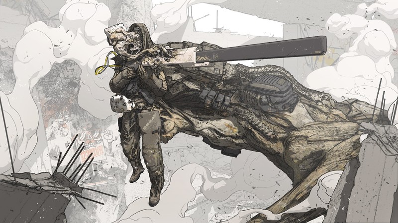 digital, concept art, Technomancer, science fiction, military, Death Stranding, horror