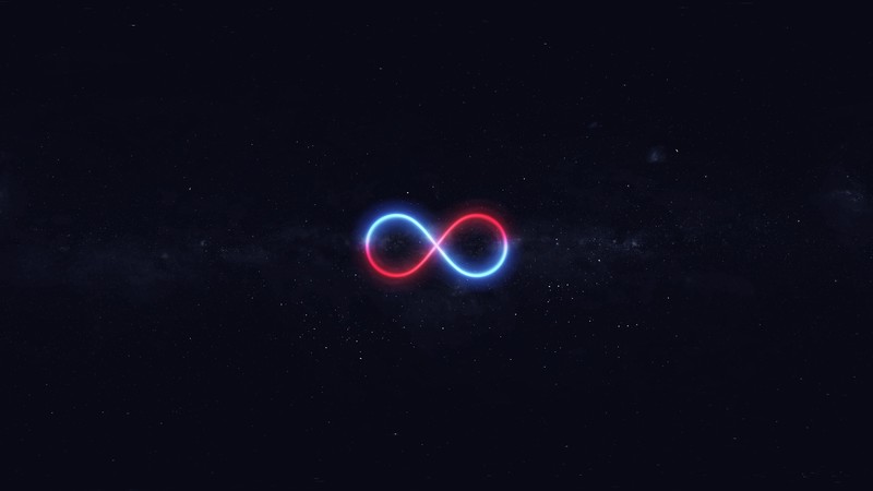 simple background, digital art, stars, red, blue, artwork