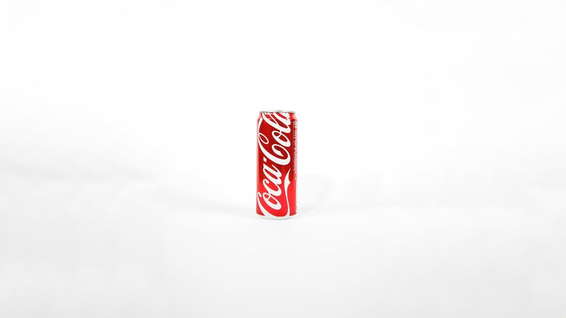 simple background, Coca-Cola, can, logo, white background, brands