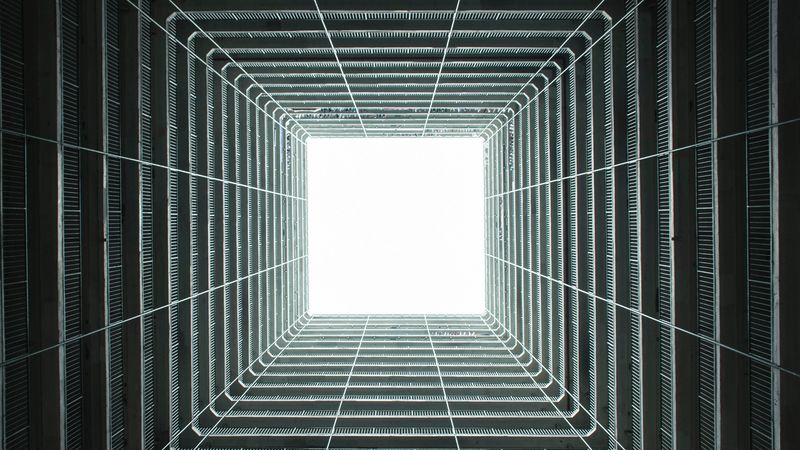 square, glow, bottom view, 4k