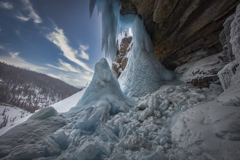 cold, ice, snow, nature, rock, outdoors