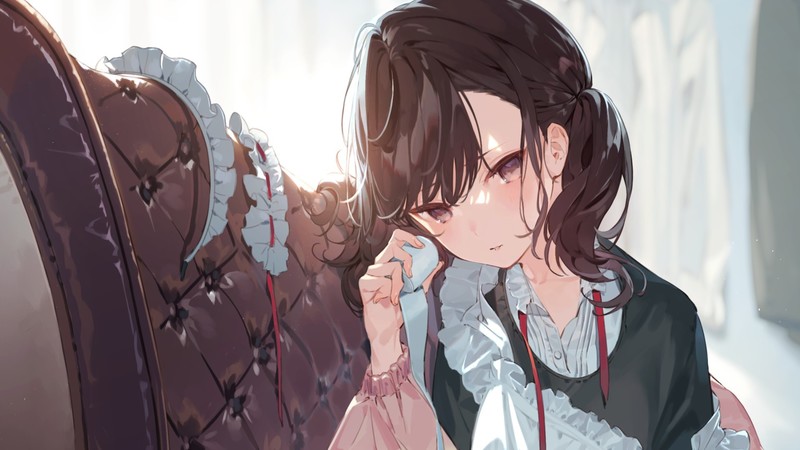 brunette, brown eyes, anime, anime girls