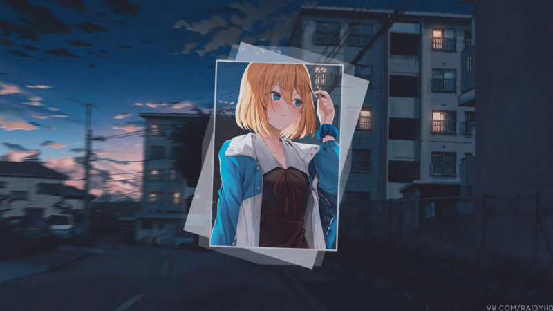 anime, anime girls, picture-in-picture, Hayasaka Ai, Kaguya-Sama: Love is War, sunset