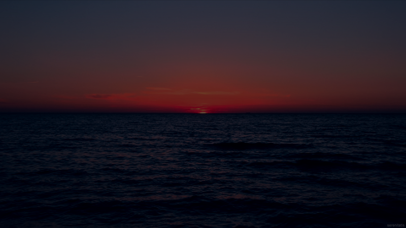 sunset, sea, Baltic Sea, evening