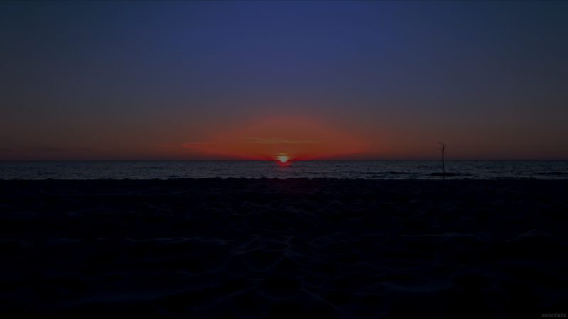 sunset, sea, Baltic Sea, evening