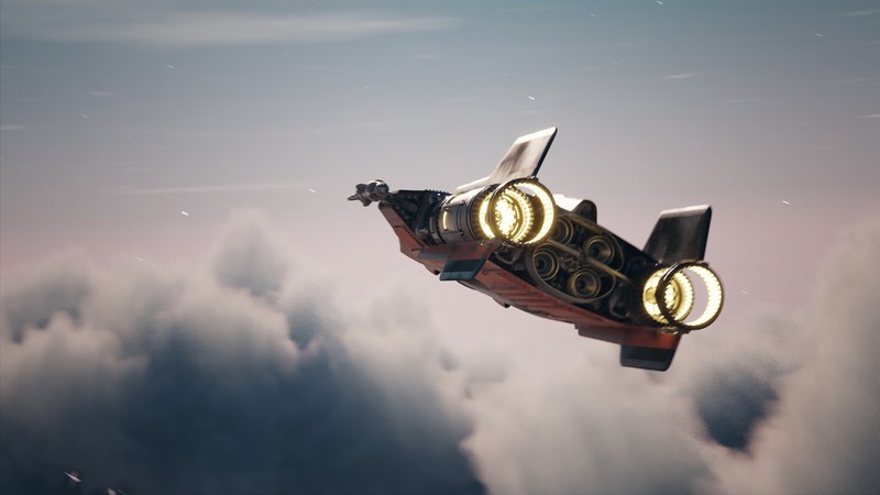 A-Wing, digital art, clouds, artwork, Star Wars