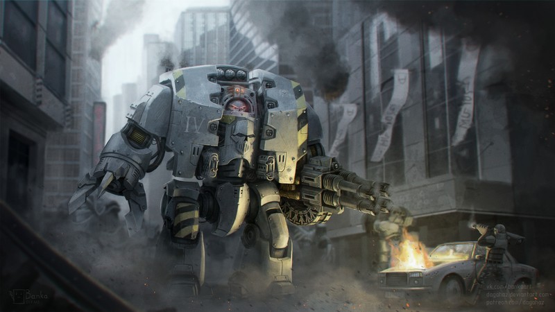 Warhammer 40,000, Space Marine, Iron Warriors, Dreadnought, video games