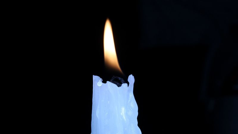 candle, fire, burn, white, wax, 4k