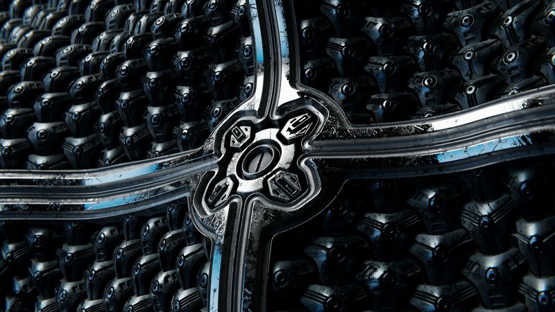 metal, iron, wavy, volume, 4k
