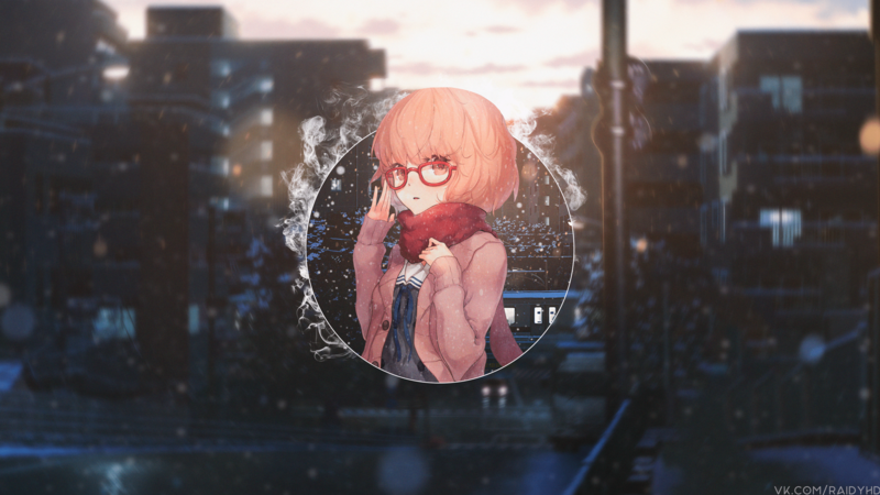 anime, anime girls, picture-in-picture, Kuriyama Mirai, Kara no Kyoukai