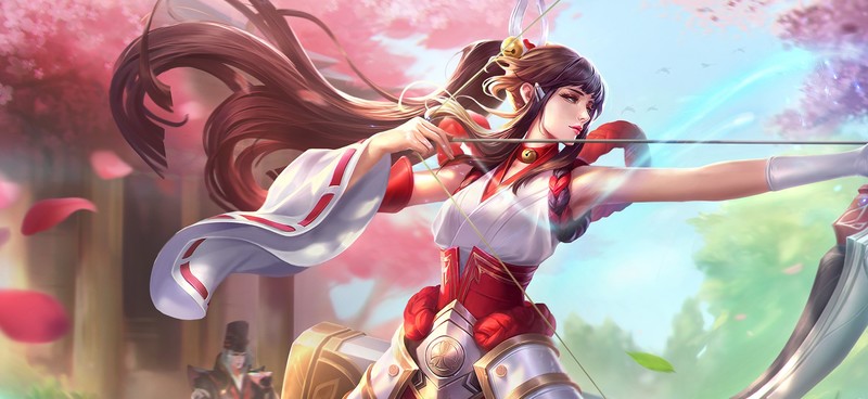 anime, long hair, fantasy art, fantasy girl, archer, bow