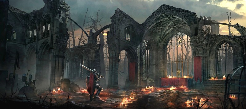 fantasy art, artwork, Dark Souls, knight