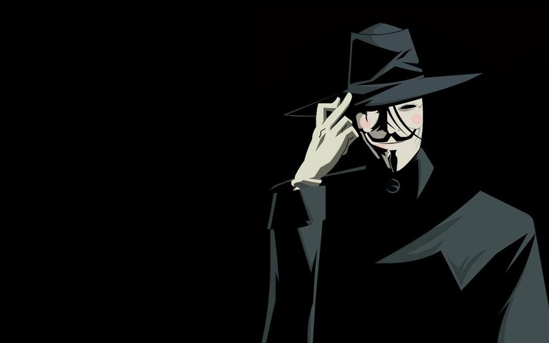 artwork, Guy Fawkes, Guy Fawkes mask, simple background