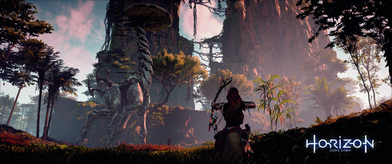 Horizon: Zero Dawn, ultra-wide, video game art, Aloy (Horizon: Zero Dawn), guerrilla games