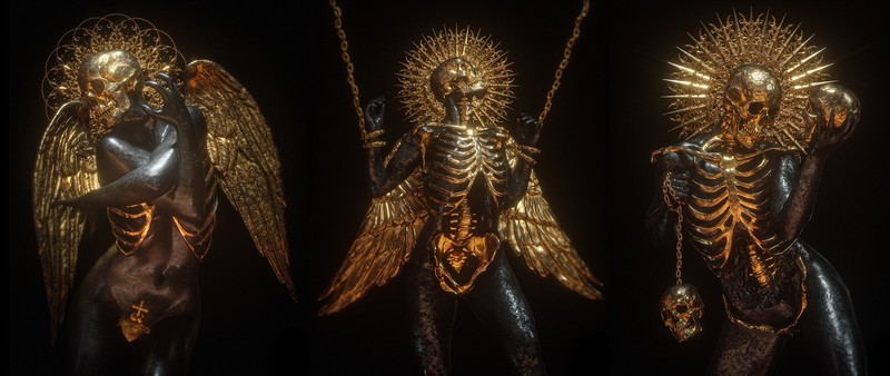 billelis, skull, fantasy art